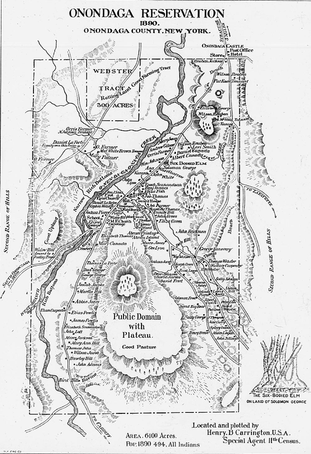 Map of the Onondaga Reservation, 1890 page 1