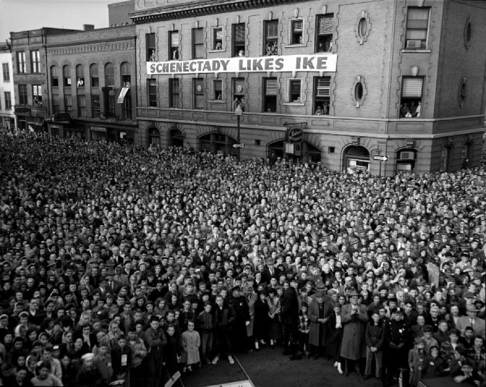 Schenectady Awaiting Eisenhower's Arrival, 1952 page 1
