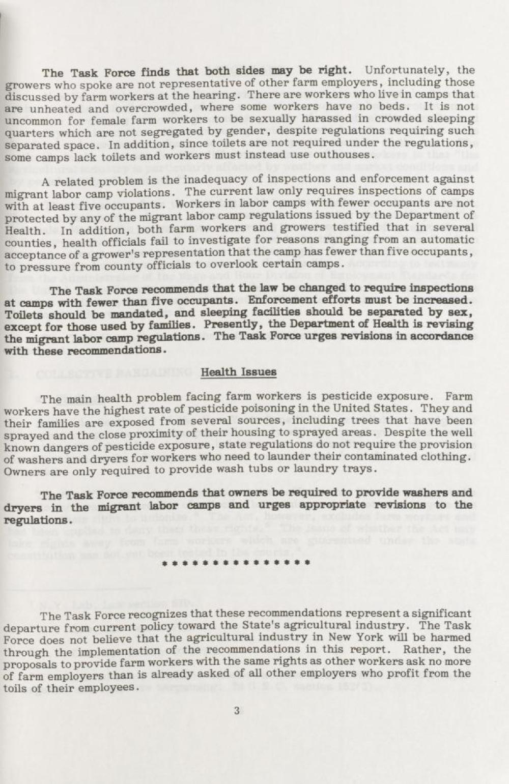 New York State Senate and Assembly Report, Separate & Unequal: New York's Farmworkers, 1995 page 4