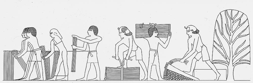 Artist's Rendering of Gathering Flax in Ancient Egypt, 1930 page 1