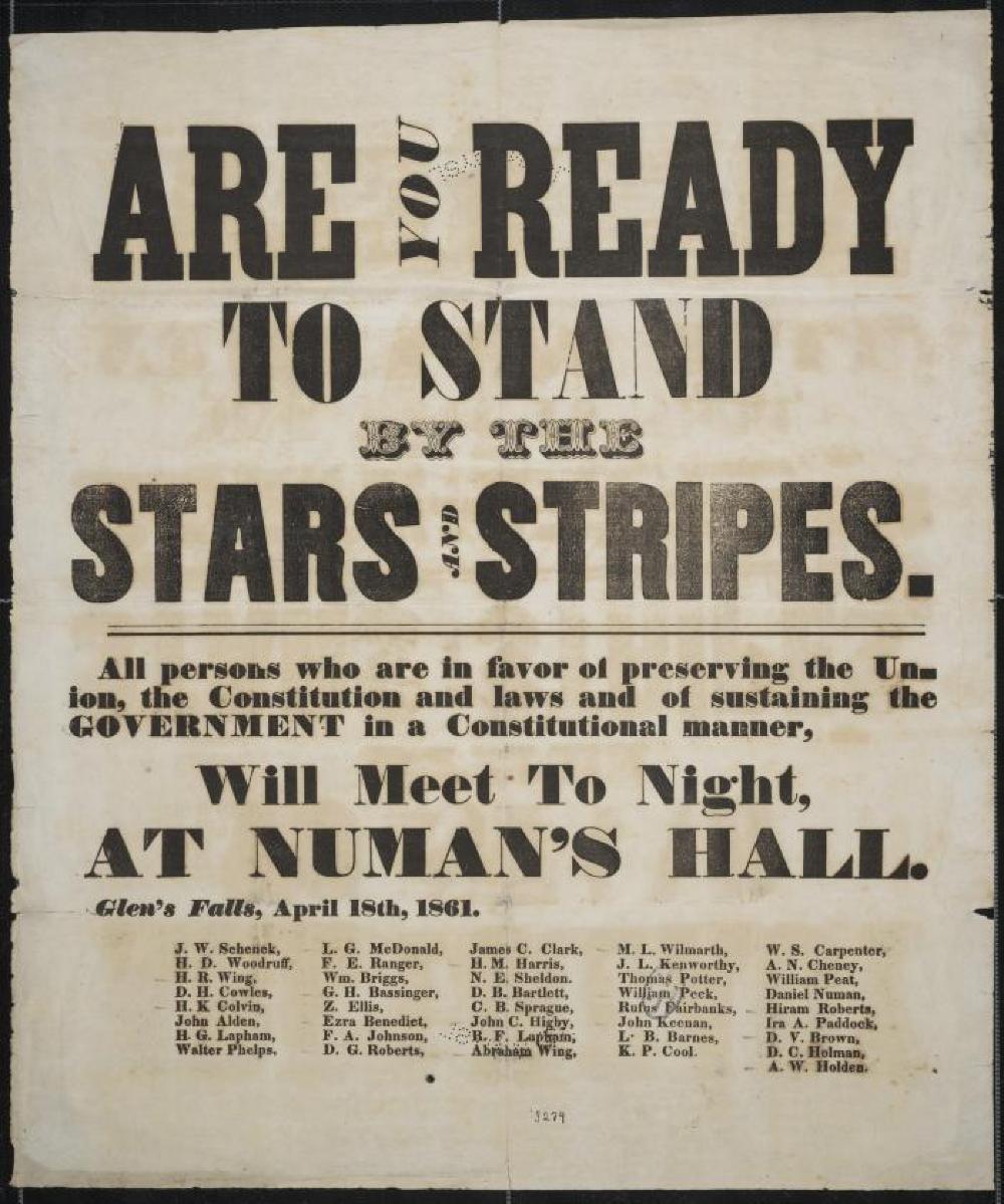 "Are You Ready to Stand by the Stars and Stripes," Broadside, c. 1860-1864 page 1