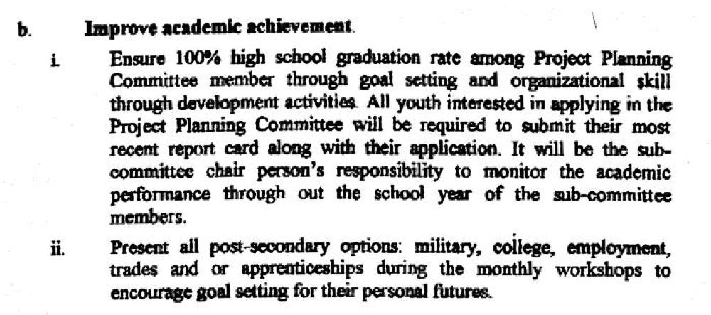 "Measuring Results," Association of Neighbors for Latino Advancement, Syracuse, NY, 1999 page 1
