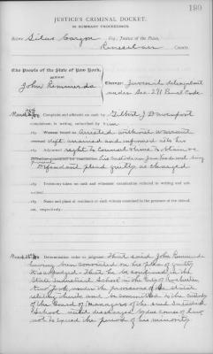 Town of Schodack Justice's Criminal Docket, 1897-1900 thumbnail page 2