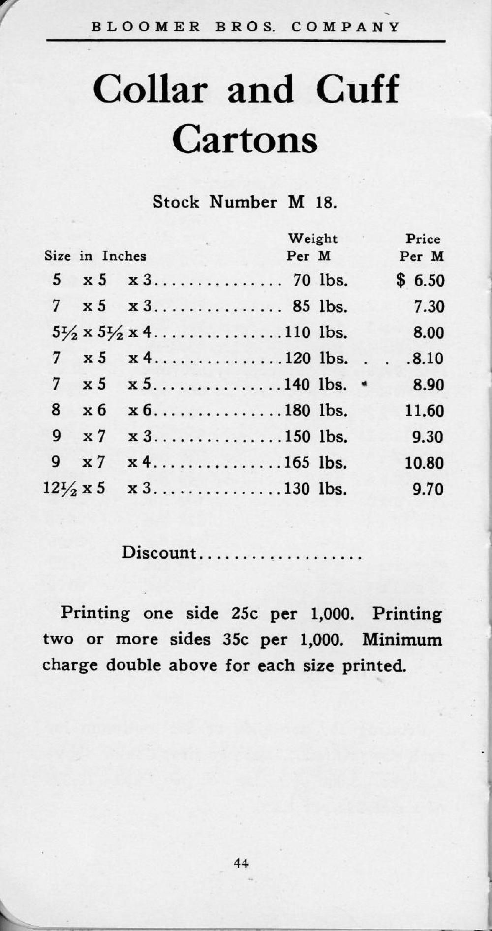 Bloomer Brothers Catalog of Paper Specialties, c. 1913 page 25