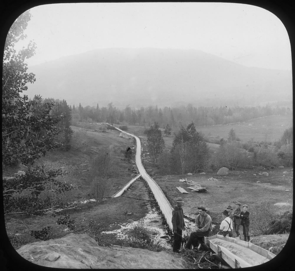 Down Grade of a Lumber Slide, c. 1900 page 1