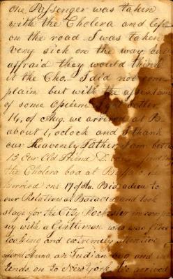 Load Diary of Rachel Wilmer, Erie Canal, 1834 in Main Document Viewer