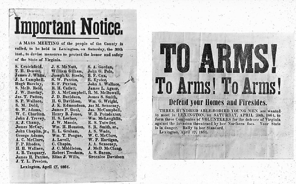 Confederate Call to Arms, 1861 page 1