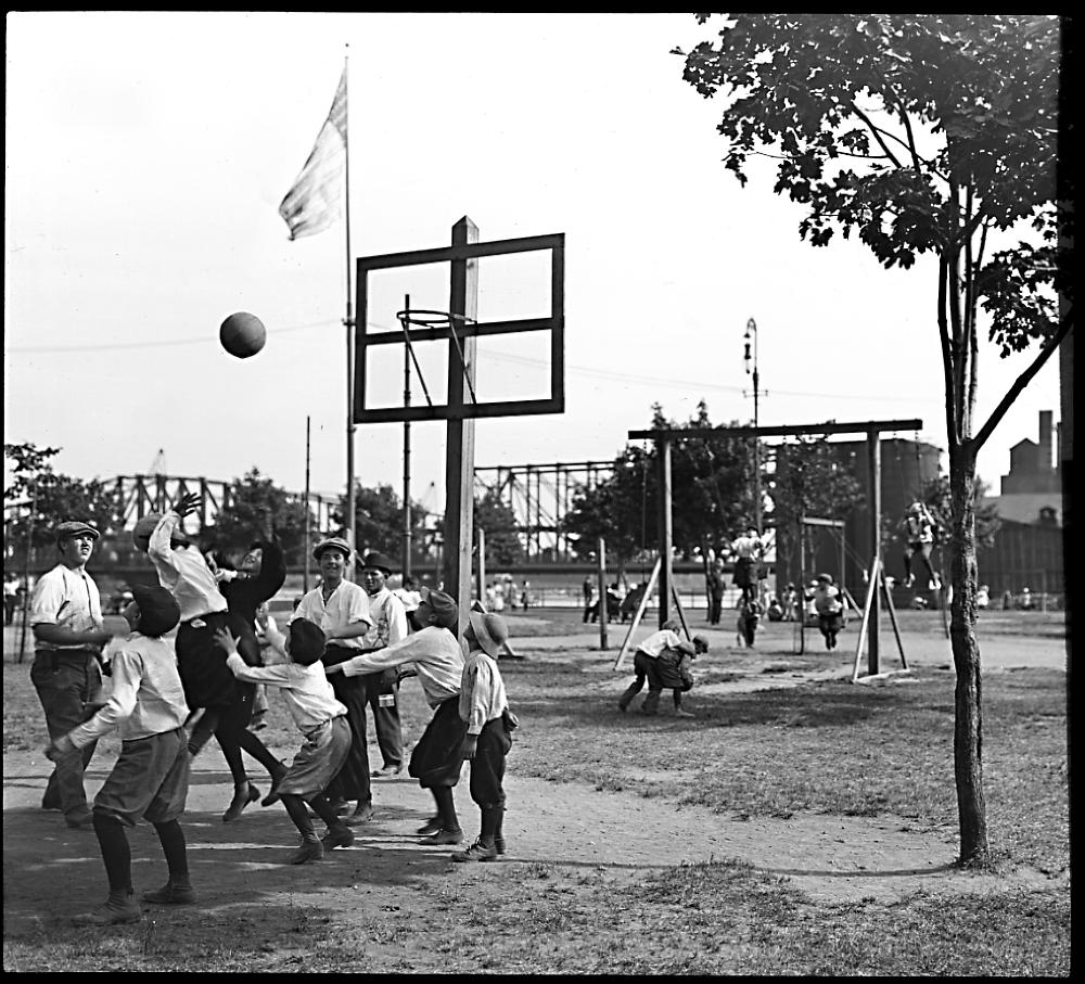 Children Play Basketball, Riverside Park, Albany, 1912 page 1