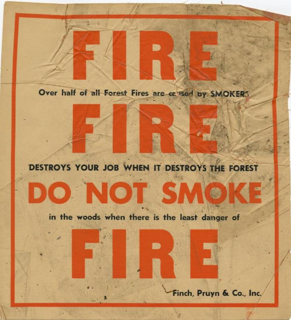 Forest Fire Prevention Poster, c. 1900 page 1