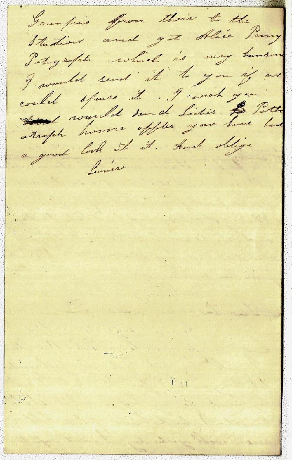 Letter from Jane Penny to her Husband June 6, 1863 page 3