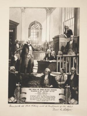 Load Print Depicting the Trial of John Peter Zenger, c. 1950 in Main Document Viewer