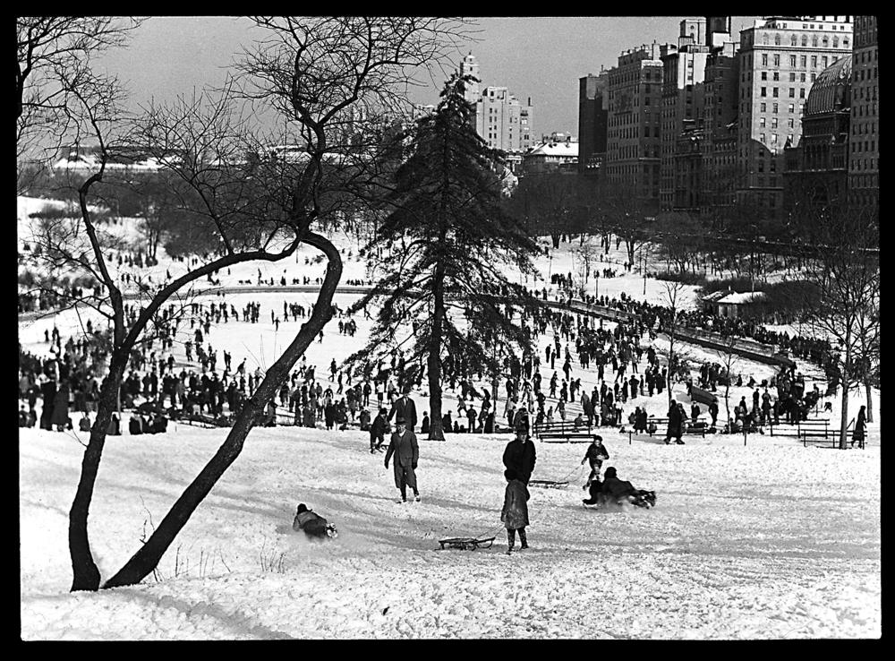 Sledding and Ice Skating in Central Park, 1935 page 1