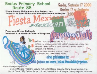 Load Flyer Announcing Mexican Fiesta, Sodus Primary School, Sodus, N.Y., September 17, 2000 in Main Document Viewer