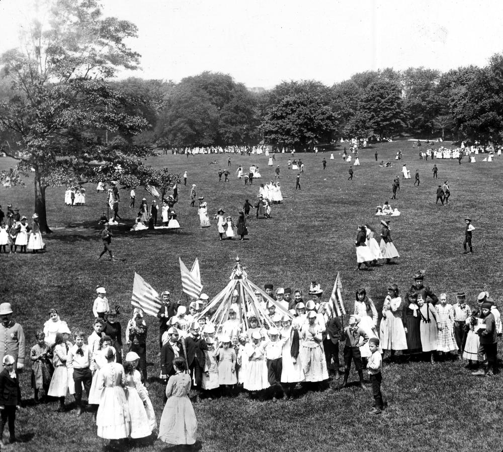 Outing of School Children, Central Park, New York City, c. 1910 page 1