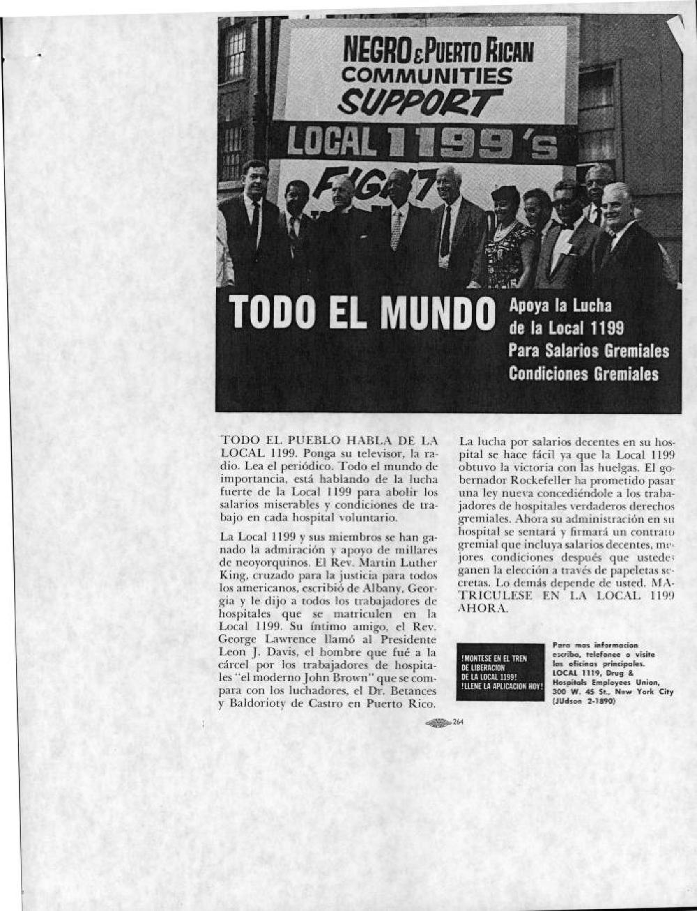 Drug & Hospital Employees Union, "Everybody Supports Local 1199," c. 1963 page 2