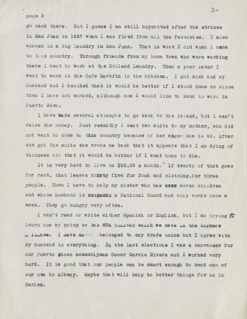 Federal Writer's Project Interview, Case #3, with a Male Immigrant from Curacao, 1939 page 3