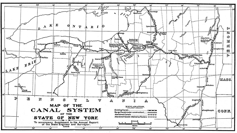 Map of the Canal System of the State of New York, 1905 page 1