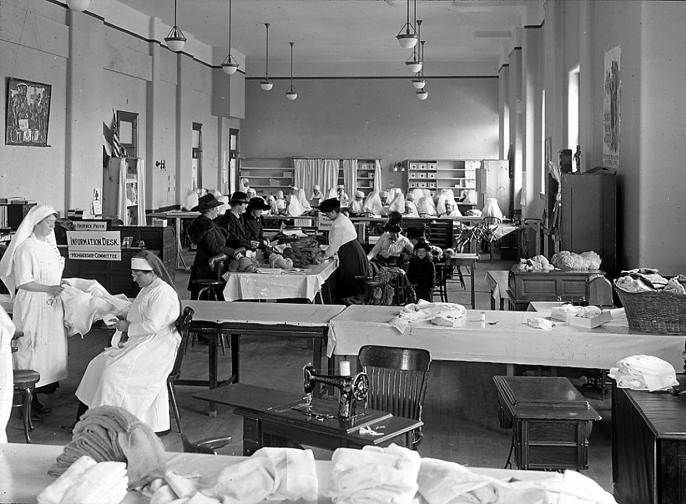 Red Cross Headquarters in Albany County Court House, World War I, 1917 page 1