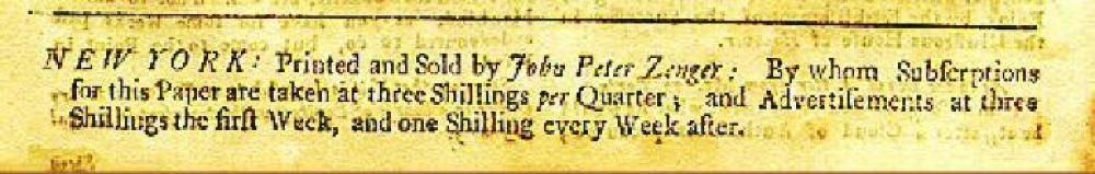 The New-York Weekly Journal (Zenger),  February 18, 1733 page 2