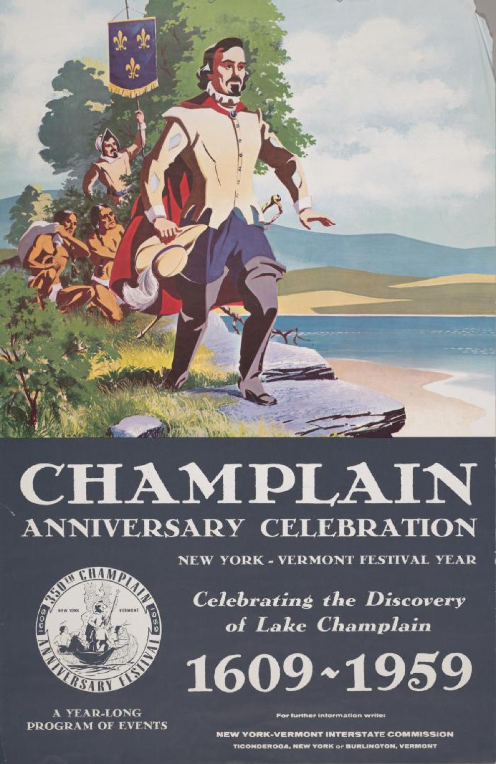 Champlain Celebration 350th Anniversary Poster, c. 1959 page 1