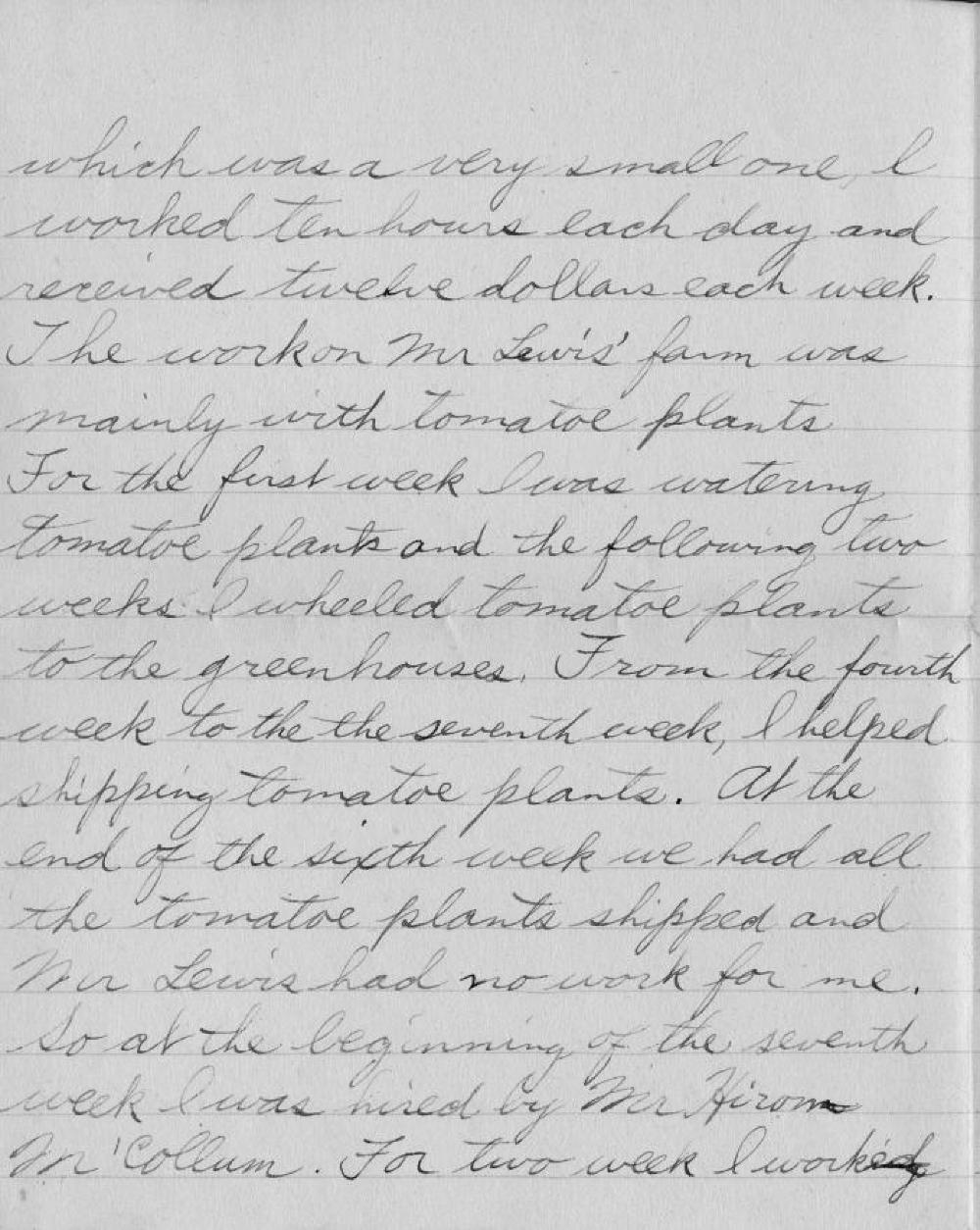 Francis Paretta's Farm Cadet Essay, World War I, September 10, 1918 page 2
