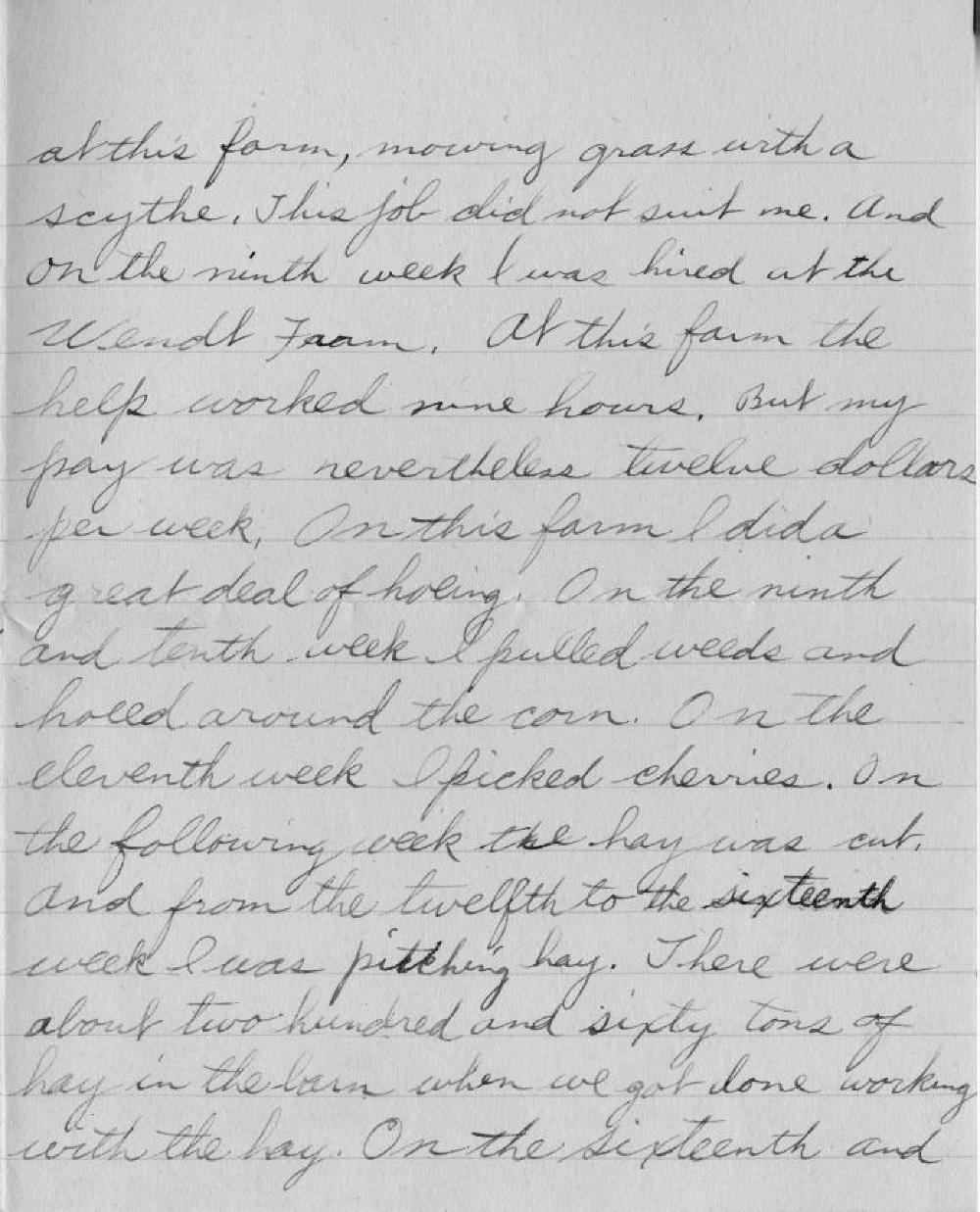 Francis Paretta's Farm Cadet Essay, World War I, September 10, 1918 page 3