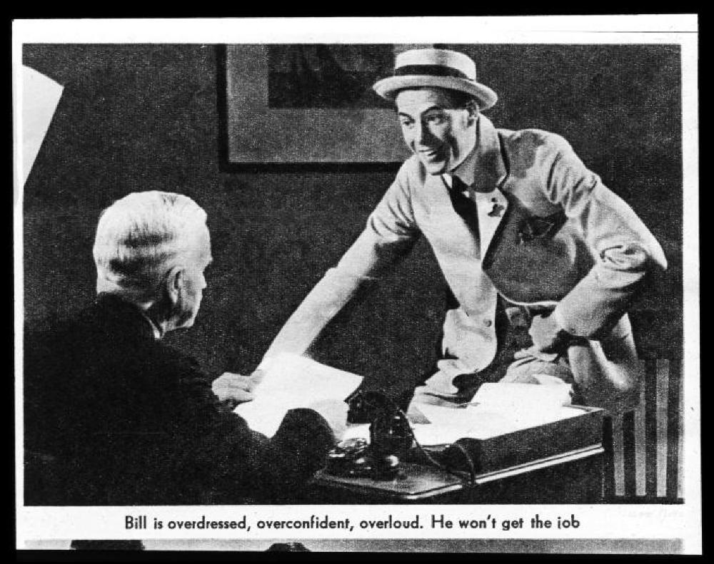 Overdressed, Overconfident, Overloud, Job Hunting, 1924 page 1