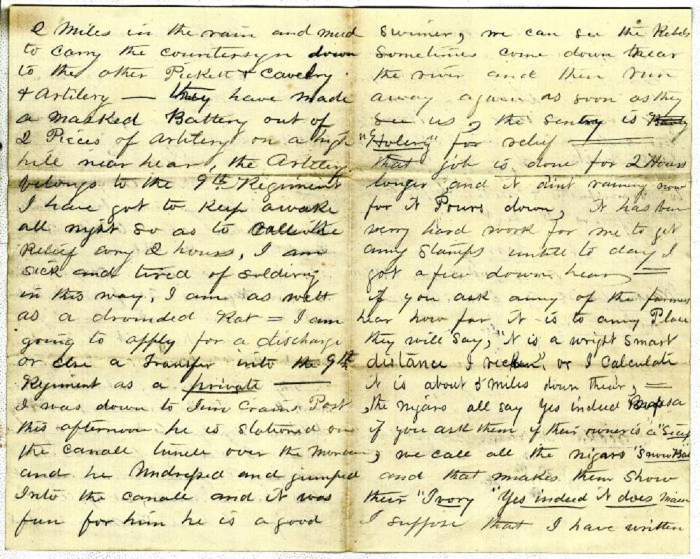 Letter from Alfred Penny to his parents; September 12, 1861 page 2