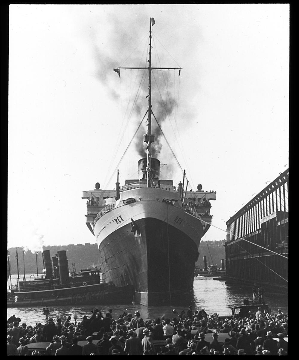 S.S. Rex of the Italian Line Docking, New York city, 1935 page 1