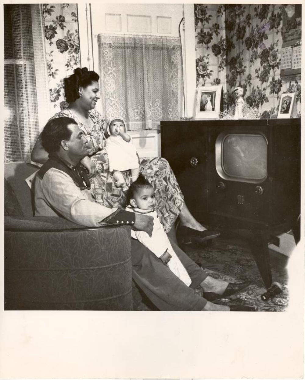 Puerto Rican Family Watching Television, c. 1953 page 1