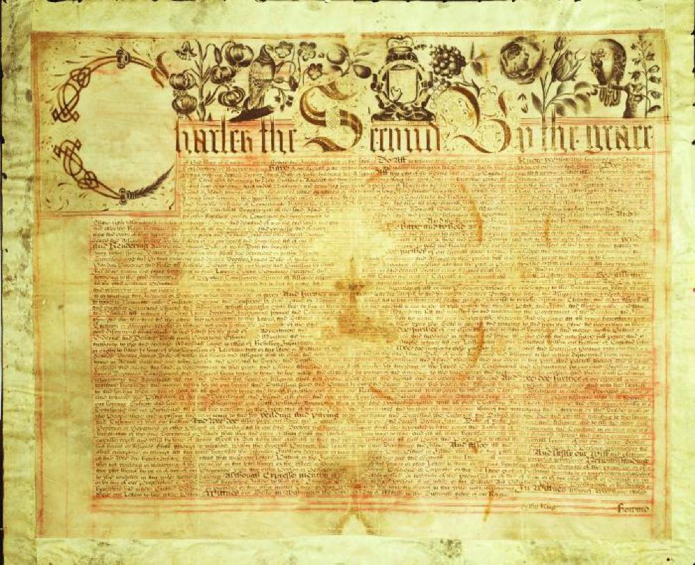Duke of York's Charter, 1664, image size:1000x813