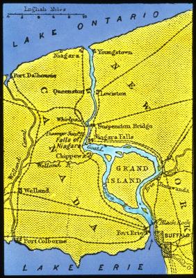 Map of the Niagara River and the Welland Canal, c. 1900 thumbnail page 1