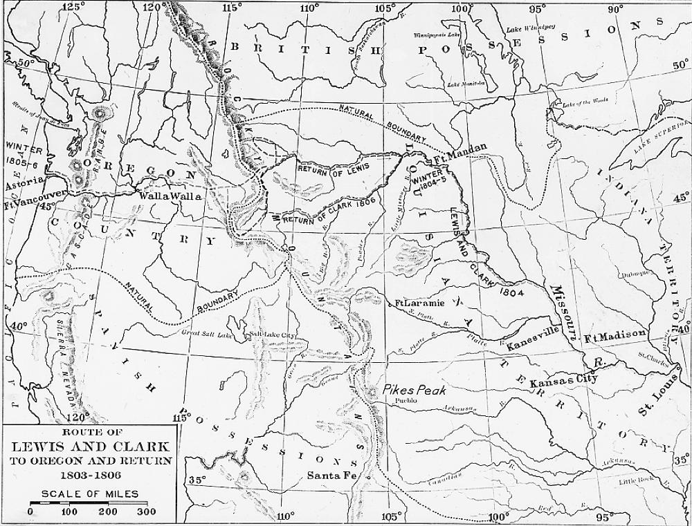 Map of the Lewis and Clark Expedition, c. 1806-1809 page 1